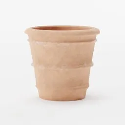 Realistic Blender 3D model of a weathered clay pot, suitable for garden scene visualizations.