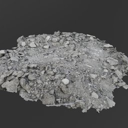 Photoscanned Pile Of Clumpy Dirt 02