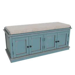 Storage bench cabinets