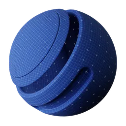 Procedural Blueprint Grid Material for Blender 3D, easily configurable for PBR workflows in various applications.