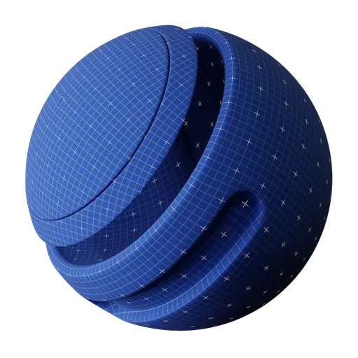 Procedural Blueprint Grid Material for Blender 3D, easily configurable for PBR workflows in various applications.
