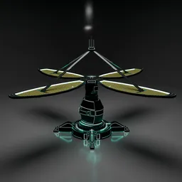 Fully rigged Sci Fi Satellite dish