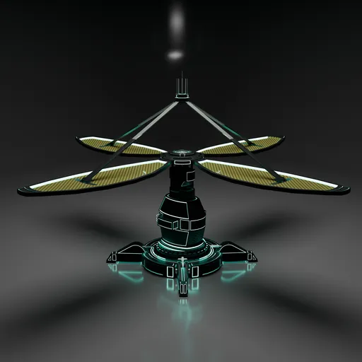 Fully rigged Sci Fi Satellite dish