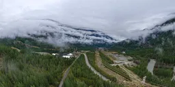 Cloudy Overcast Mountain Landscape
