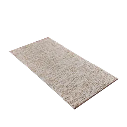 Realistic beige 3D model of textured rug for Blender rendering and interior design visualizations.