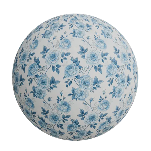 Monochromatic blue roses wallpaper
