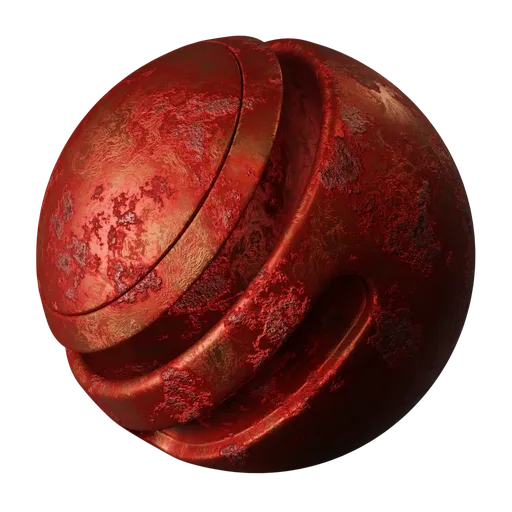 Rusty painted metal procedural