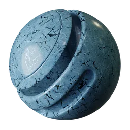 Blue metalic marble