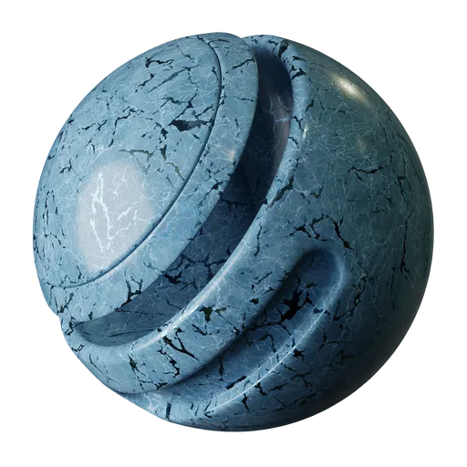 Blue metalic marble