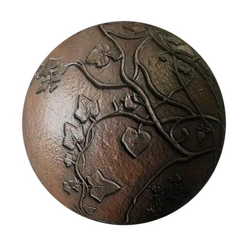 Carved Floral Ivy Metal