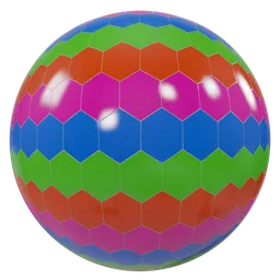 Multi colour hexa tiles