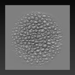 3D sculpting brush imprint for creating detailed reptile skin textures in Blender.