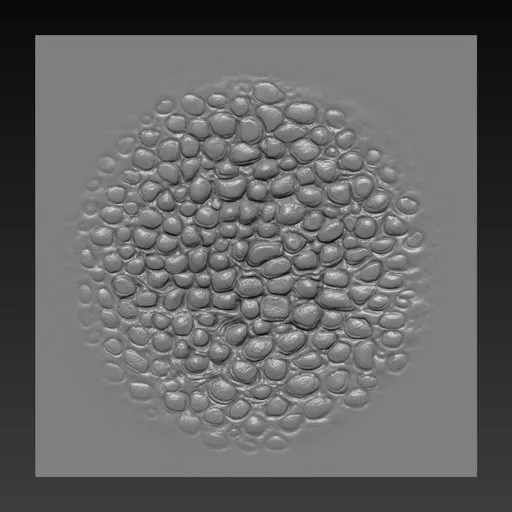 3D sculpting brush imprint for creating detailed reptile skin textures in Blender.