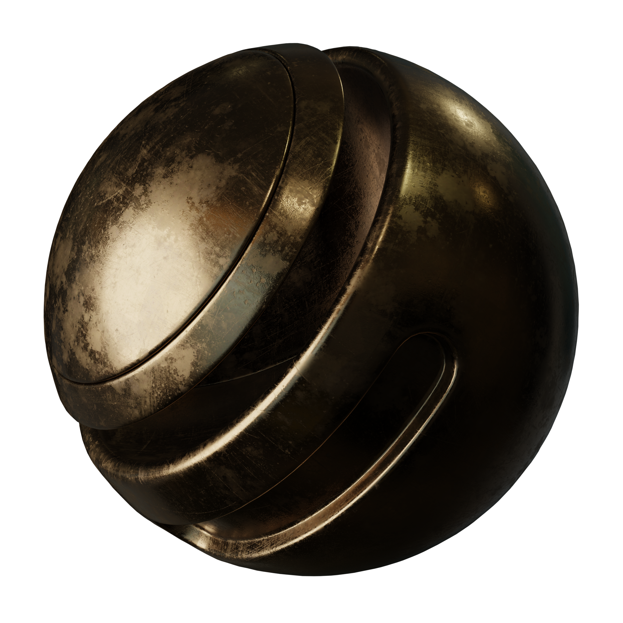 Scratched gold/brass metal FREE metal materials BlenderKit