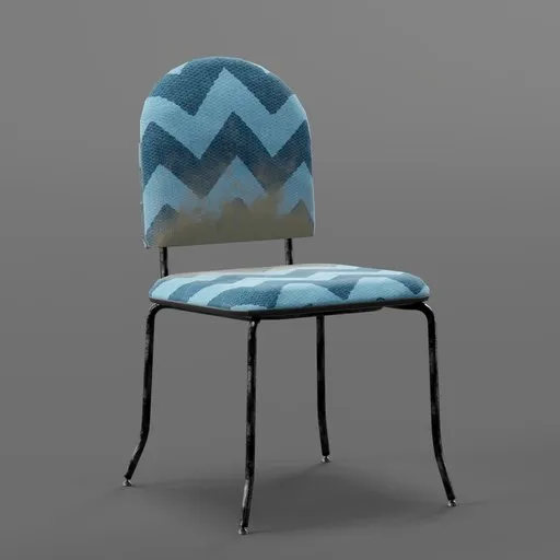 Wedding chair patterned dirty