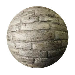 2K PBR stone wall texture with displacement for 3D modeling in Blender, ideal for floor and wall surfaces.