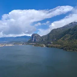 Aerial Canadian Mountains Cloudy Day