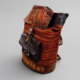 Wool and Leather Backpack Scan