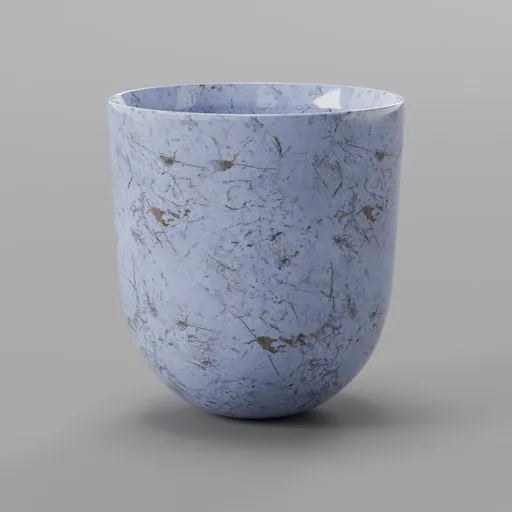 Mid-Century Aqua Ceramic Planter Pot