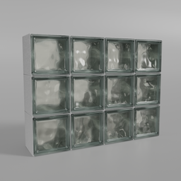 "Realistic Glass Bricks 3D Model for Blender 3D - Ideal for Interior Scenes" - This 3D model of glass bricks is perfect for interior scenes, with its realistic texture and array setup for simple size manipulation. The light shines through the glass blocks while providing necessary privacy. Ideal for use in Blender 3D, this model is perfect for those looking for high-quality 3D models for their projects.