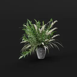 White Astilbe Greenery Vase