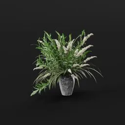 White Astilbe Greenery Vase