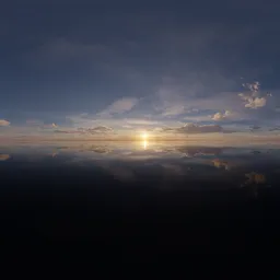 Golden Sunset Cloudy Sky