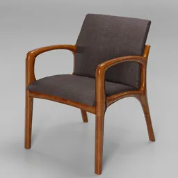 thin upholstered armchair