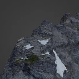 Jagged Rock Mountain Peak Photoscan