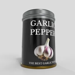 Garlic Pepper Metal Can