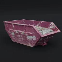 Hooklift Garbage Container – Red