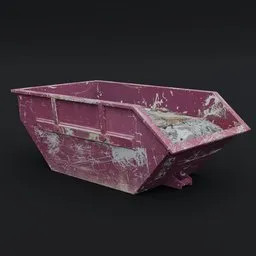 Hooklift Garbage Container – Red