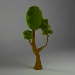 Low Poly Stylized Tree