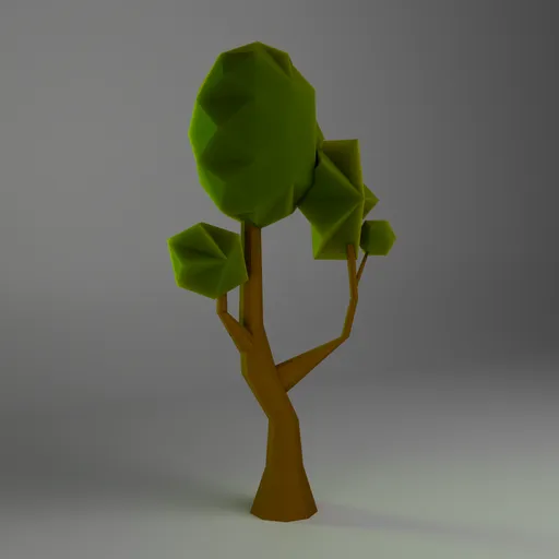 Low Poly Stylized Tree