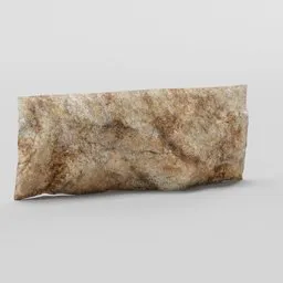 Detailed 3D rock model with high-quality texture, suitable for Blender and game development.