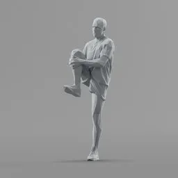 Lowpoly Male Sport Character