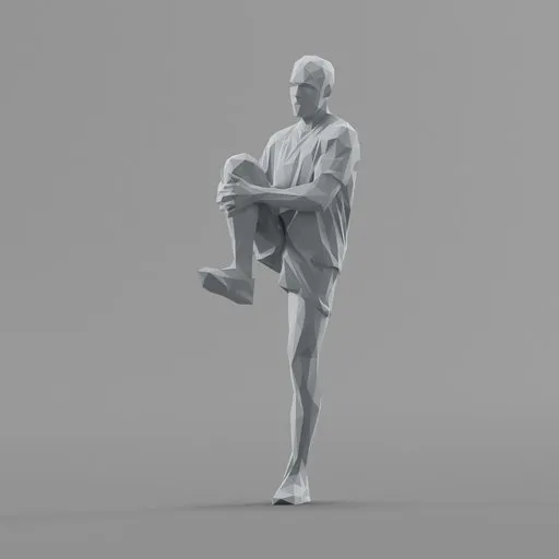 Lowpoly Male Sport Character