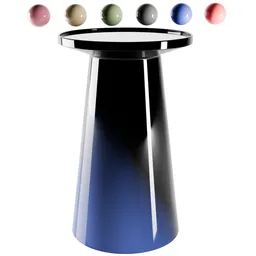 High-quality, sleek Blender 3D pawn-shaped side table with reflective surface for modern interiors.