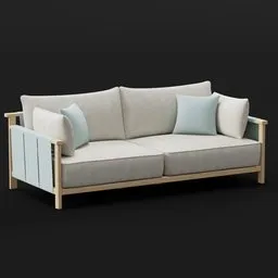 Scandinavian Wooden Sofa