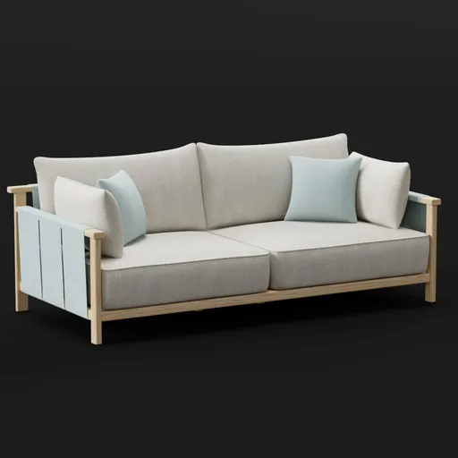 Scandinavian Wooden Sofa