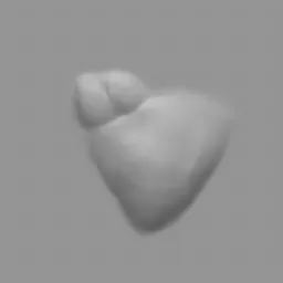 3D sculpting brush imprint of a male back muscle for use in Blender 3D modeling.