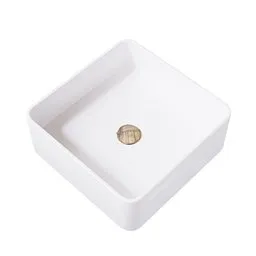 3D model of a modern square ceramic bathroom sink for Blender rendering.