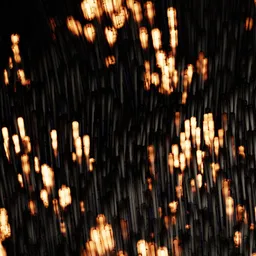Fiber Optic Glowing Strand Array