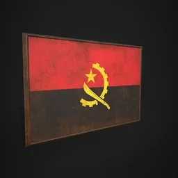 Angola Flag Picture Frame
