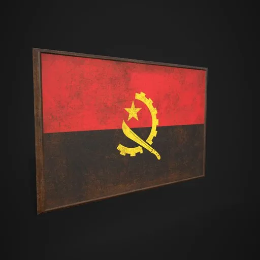 Angola Flag Picture Frame