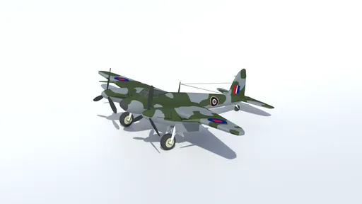 Low Poly De Havilland DH 98 Mosquito