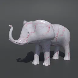 Elephant Marble Statue