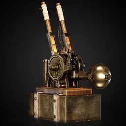 Mechanical Lever Game-Ready + 4K Textures | BlenderKit Series