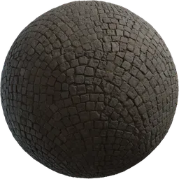High-resolution PBR Patterned Cobblestone texture for 3D modeling in Blender, created by Rob Tuytel.