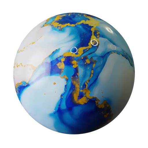Luxury Blue TIles with Golden Veins